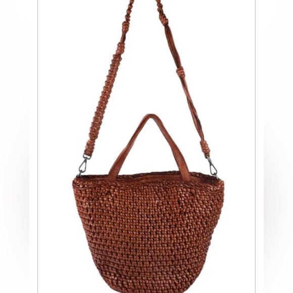 Latico Leathers Neela Woven Bag in Cognac - Picture 2 of 3
